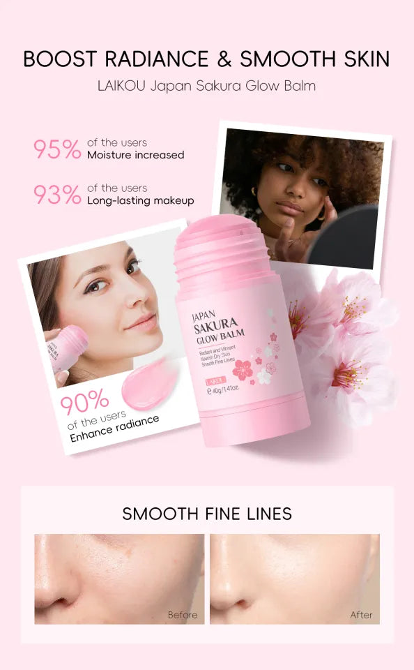 Glow Balm Moisturizing Stick Nourish & Smooth Skin Radiant Reduces Wrinkles Replenish Makeup