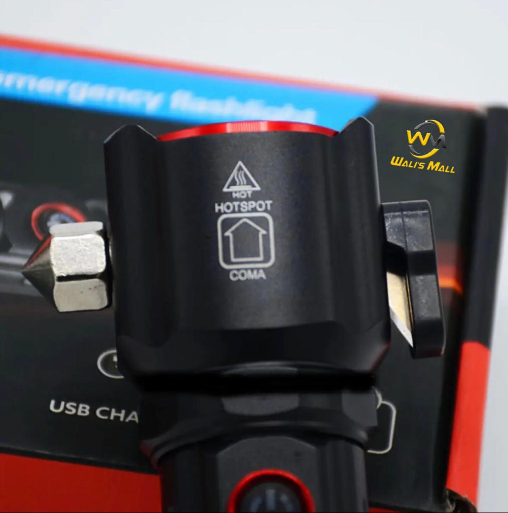 Laser LED Tactical Flashlight With 1Km Range and long lasting backup | Imported